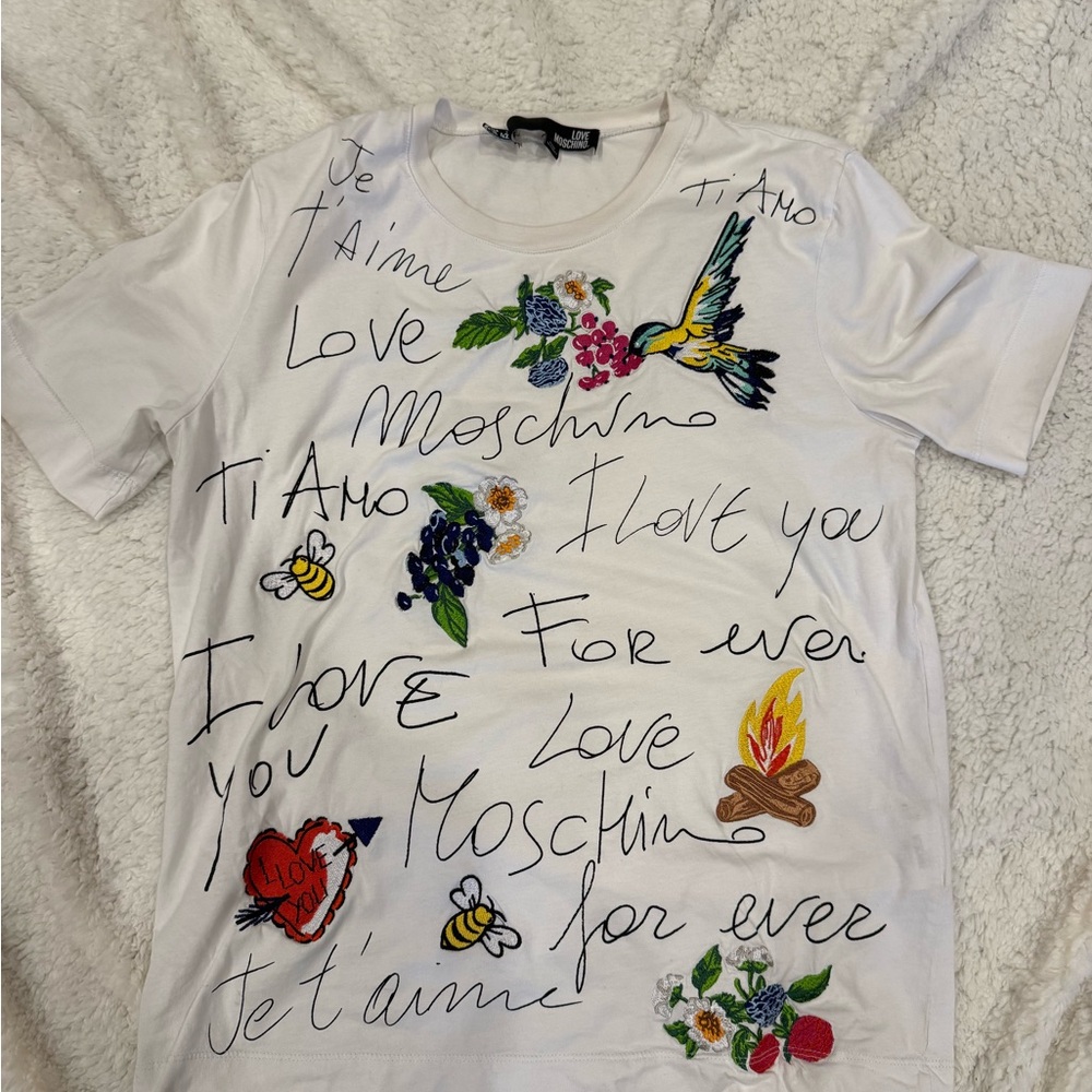 Moschino White Logo T-Shirt